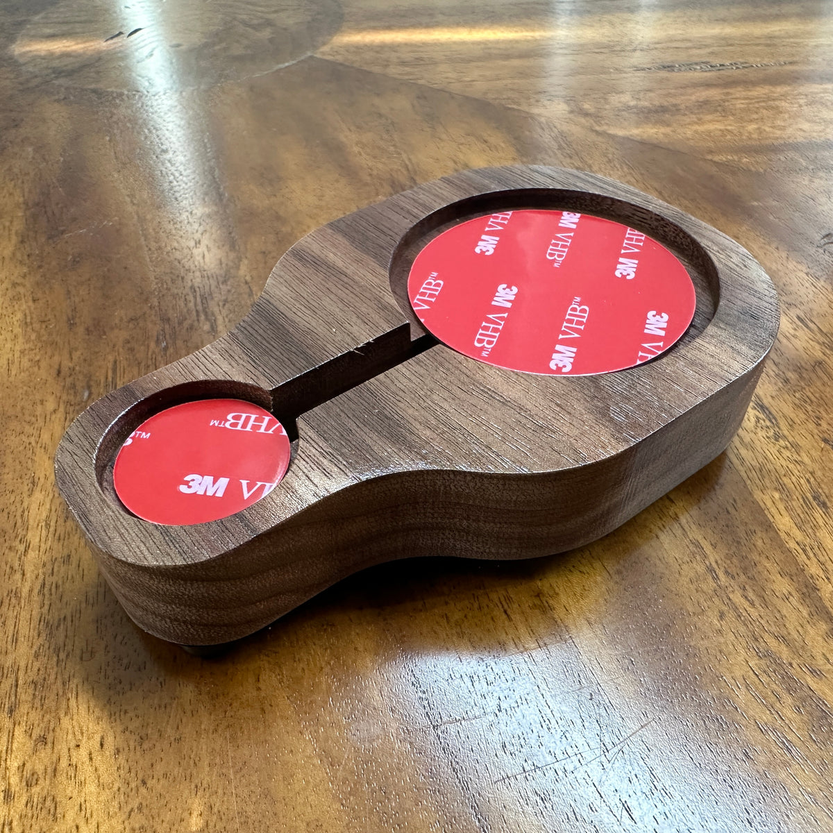 Walnut Wooden Charger Base Compatible with Apple MagSafe and Watch Chargers. Solid Wood. Handmade in USA.