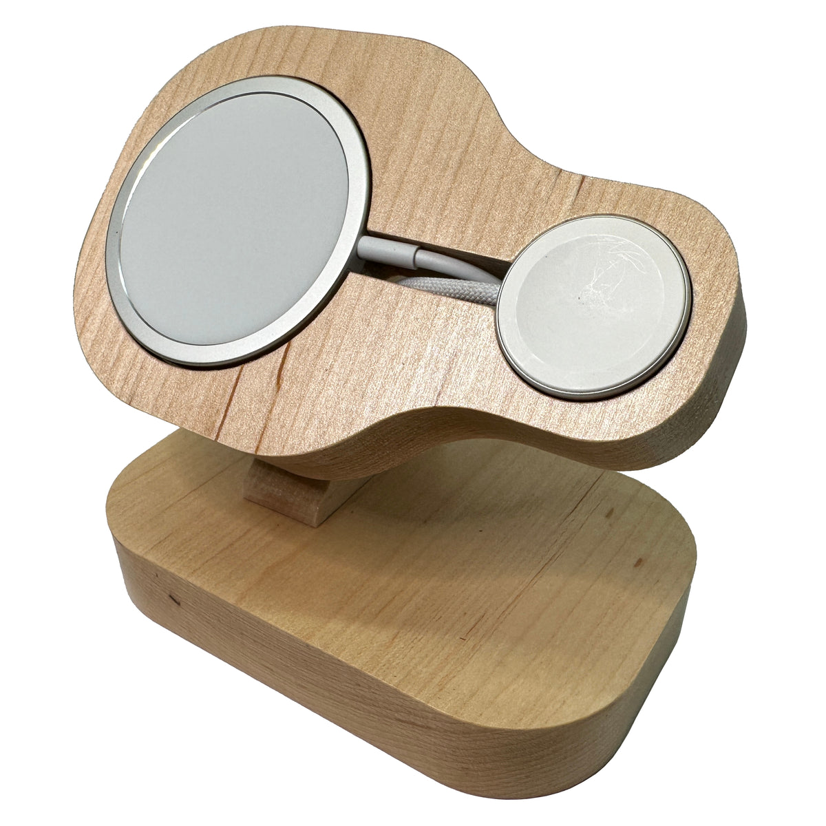 Maple Wooden Charger Stand Compatible with Apple MagSafe and Watch Chargers. Solid Wood. Handmade in USA. (Copy) (Copy)