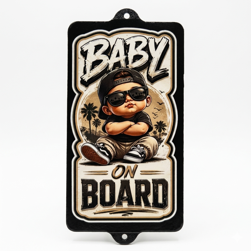 Decal Frames Insert - Boy Baby on Board Decal